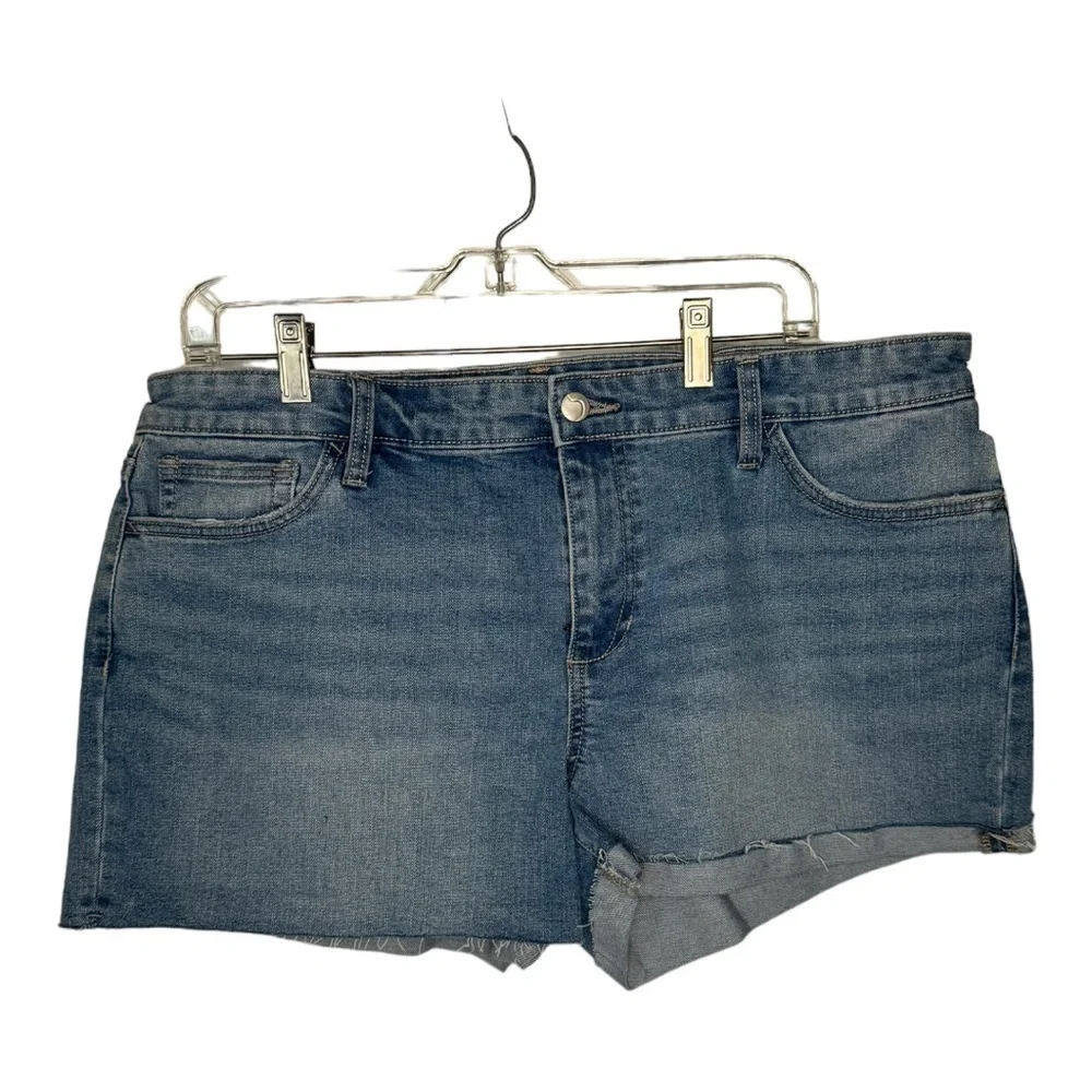 Joe’s Salma Rolled Raw Hem Cut Off Blue Denim Jean Shorts Size 33 New